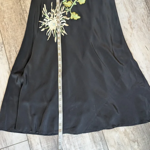 Vintage Sue Wong 100% Silk Black Floral Women's Dress Size 6 - Picture 12 of 12